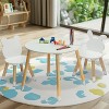 Karl Home Wooden Round Kids' Table And Chair Set With Bear & Rabbit Backrests - 3 of 4