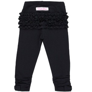 RuffleButts Toddler Girls Ruched Bow Leggings - 1 of 4