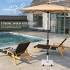 Pellebant 45lbs Patio Umbrella Base w/Wheels- Heavy Duty Outdoor Patio Market Umbrella Stand - 3 of 4