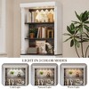 71'' Tall Storage Bookshelf with 5-Tier Open Shelves & 2 Doors, Roman Column Display Cabinet - 4 of 4