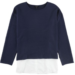 Alfani Womens Layered-Look Colorblocked Pullover Blouse - 1 of 2