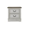 Signature Design by Ashley Blendon 2 Drawer Nightstand Bedside Table - Two Tone Chipped White Brown - 4 of 4