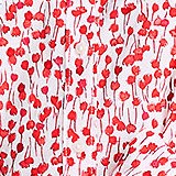 white/coral red painted posies