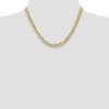 Black Bow Jewelry Men's 6.5mm, 10k Yellow Gold Hollow Curb Link Chain Necklace - 2 of 4