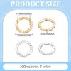 200PCS 17mm Hammered Hoop Charms, 2-Color Alloy Round Linking Rings for DIY Jewelry Making - 2 of 4
