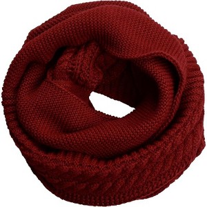Zuppad Womens Thick Ribbed Knit Winter Infinity Circle Loop Scarf - 1 of 4
