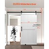 VEVOR Sliding Barn Door,42x84 in,High-Strength MDF Panel, Barn Door with Hardware Kit, Water-Proof PVC Surface, Easy to Install, H-Frame,Black&White - 3 of 4