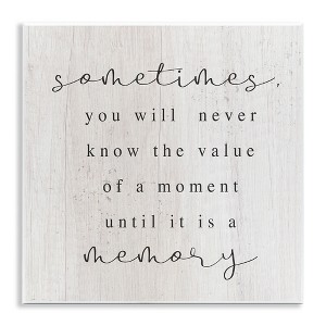 Stupell Industries Value Of A Moment Inspirational, 12" x 12" - 1 of 4