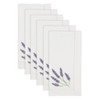 Saro Lifestyle Garden Bliss Embroidered Lavender Napkin (Set of 6), White, 20"x20" - 3 of 4