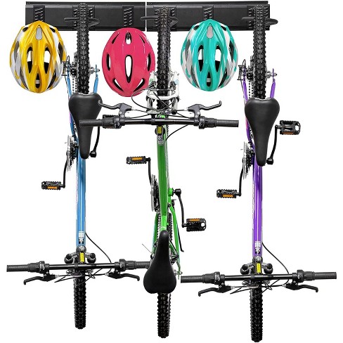 Helmet hanger for outlet bike