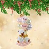 Huras Family 5.0 Inch Girl Teddy Bear With Balloons Christmas Tree Ornament , Baby's First Christmas (1PC) - 3 of 3