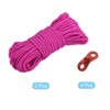 Unique Bargains 2 Camping Hiking Tent Nylon Reflective Guyline Cord with 4 Aluminum Cord Adjusters - 3 of 4