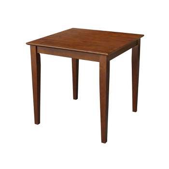 Solid Wood Top Dining Table with Shaker Legs Brown - International Concepts
