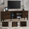 KIGFTSOD Mid Century TV Stand with 2 Cabinets – Fits TVs up to 70'', Media Console with Storage for Living Room, Bedroom & Home Theatre - 4 of 4