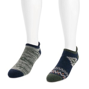 MUK LUKS Men's No Show Wool Socks (2 Pair Pack) - 1 of 3