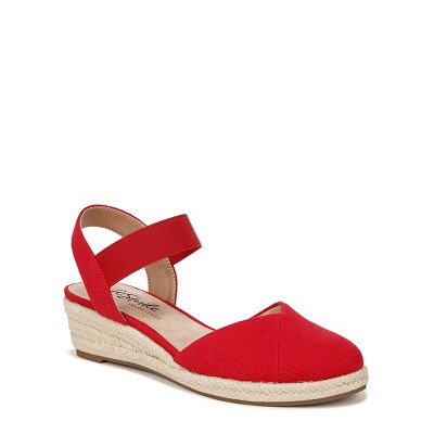 Lifestride Womens Kimmie Wedge Espadrilles Fire Red 7.5 W : Target