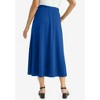 Jessica London Women's Plus Size Soft Ease Midi Skirt - 3 of 4