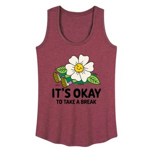 Women's - Instant Message - It's Okay To Take A Break Graphic Racerback Tank - 1 of 4