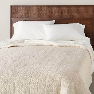 Textured Grid Coverlet Beige - Hearth & Hand™ with Magnolia