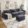 EHMKNP 112" L-Shaped Modular Sectional Sofa – Comfy Cloud Couch with Movable Ottoman, Deep Seat Cushions for Living Room - 4 of 4