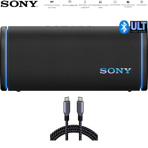 Sony ULT Field 5 Wireless Portable Bluetooth Speaker Black & 6' USB-C Cable - 1 of 4