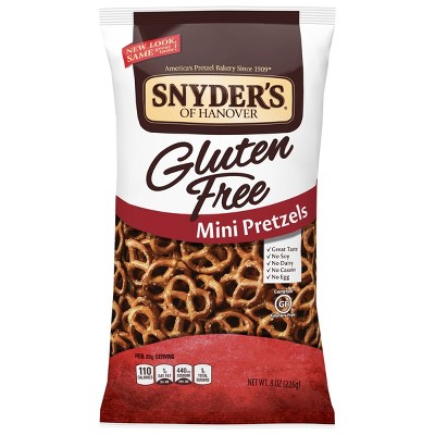 Snyders Gluten Free Mini Plain Pretzel - 8oz