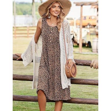 Zeagoo Summer Dresses for Women Flowy Aline Casual Midi Tank Dress Beach Boho Vacation Sundresses Shift Dress with Pockets AN136 M : Target