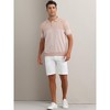 INSPIRE CHIC Men's Regular Fit Short Sleeves Button Down Collared Casual Knit Striped Polo Shirt - 2 of 4