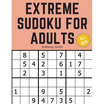 3*3 Sudoku Extreme For Adults - by  Anthony Smith (Paperback)