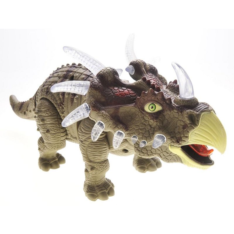 Ready! Set! Play! Link Walking Triceratops Dinosaur Toy With Lights And Sounds (Green), 4 of 6