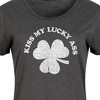 Women's - Instant Message - Kiss My Lucky Ass Graphic T-shirt Dress - 2 of 4