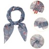 Allegra K Women's Chiffon Floral Print Square Scarves Kerchief Neck Scarf Neckerchief - 4 of 4