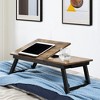 SONGMICS Laptop Desk Breakfast Serving Tray for Bed with Adjustable Tilting Top - 2 of 4