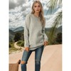 Seta T Women's Fall Winter Round Neck Long Sleeve Casual Tunic Sweater with Pockets - 2 of 4