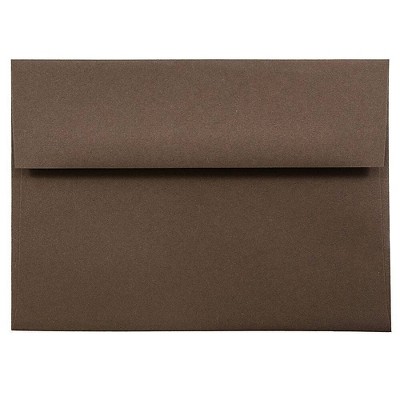 JAM Paper A7 Invitation Envelopes 5.25 x 7.25 Chocolate Brown Recycled 233711