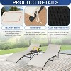 BestMassage 2 Piece Patio Chaise Lounge Outdoor Furniture Set with Folding Table, Khaki - 3 of 4