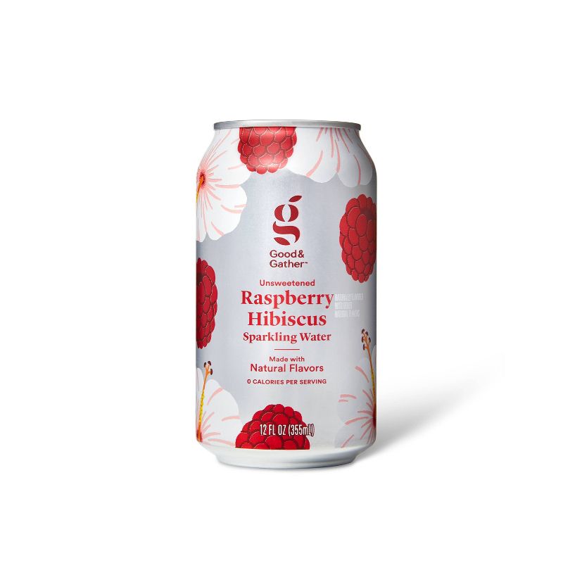 Raspberry Hibiscus Sparkling Water - 8pk/12 fl oz Cans - Good &#38; Gather&#8482;, 3 of 9