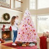 Tangkula Artificial Christmas Tree Hinged Snow Flocked Xmas Tree w/ 456/820/1264/1774 Branch Tips - 4 of 4