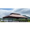 DOMETOUR 13x10 Ft Patio Double Roof Gazebo Replacement Canopy Top Fabric,Brown - 3 of 4