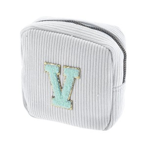 Unique Bargains Letter V Pattern Makeup Bag 1 Pc - 1 of 4