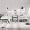 VECELO 2 Pcs Twin Metal Platform Bed Frame Mattress Foundation with Heavy Duty Support, White/Black/Gold - 2 of 4