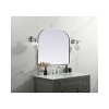 Elegant Lighting Metal Frame Arch Mirror 36x30 Inch in Silver - 3 of 4