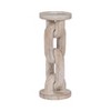 Mango Wood Candle Holder with Sculptural Chain Link Design, Modern Decorative Single Taper or Pillar Candle Stand - 3 of 4