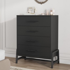 Dresser for Bedroom, Tall Dresser with 4 Drawers ,Drawer with Storage Freestanding, Closet Storage Chest for Living Room, Bedroom, Entryway - 1 of 4