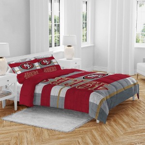 NFL San Francisco 49ers Heathered Stripe Queen Bed in a Bag - 3pc - 1 of 3