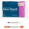 Easy Touch Insulin Syringes 28 Gauge 1mL 12.7mm, 100 Ct - 2 of 4