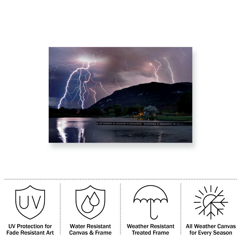 Mike Jones Photo Lightning Campground Outdoor Canvas Art, 4 of 8