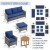 Buenhomino 12-Piece Outdoor Patio Set – 4 Single Chairs, 2 Sofas, 2 Side Tables & 4 Ottomans, All-Weather Wicker with Cushions, Beige - 4 of 4