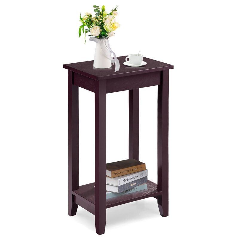 Costway Tall End Table Coffee Stand Night Side Nightstand Accent Furniture, 1 of 11