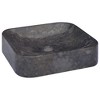 vidaXL Sink Black 15.7 in.x15.7 in.x3.9 in. Marble - 3 of 4